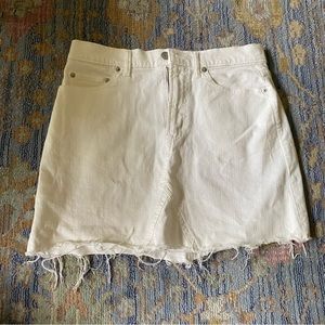 GAP White Denim Skirt